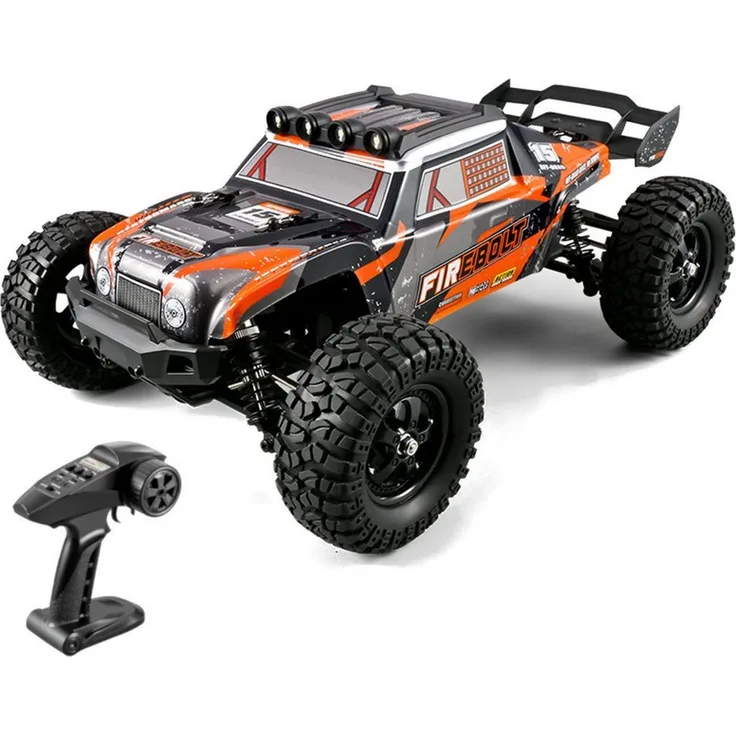 Insma RC-Auto, 2,4GHz 4WD RC Auto Geländewagen 50km/h Bürstenlos 1:12 mit LED Licht, orange