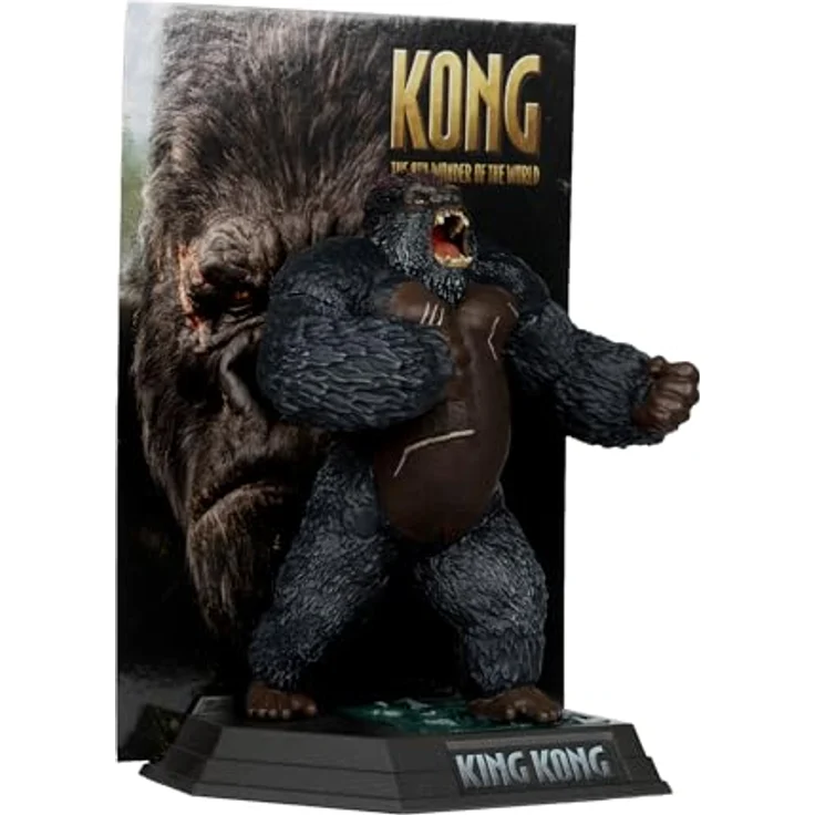 Mcfarlane Toys King Kong 2005 Movie Maniacs, detailreiche PVC-Statue, 17 cm mit Base und Backdrop – Bild 7
