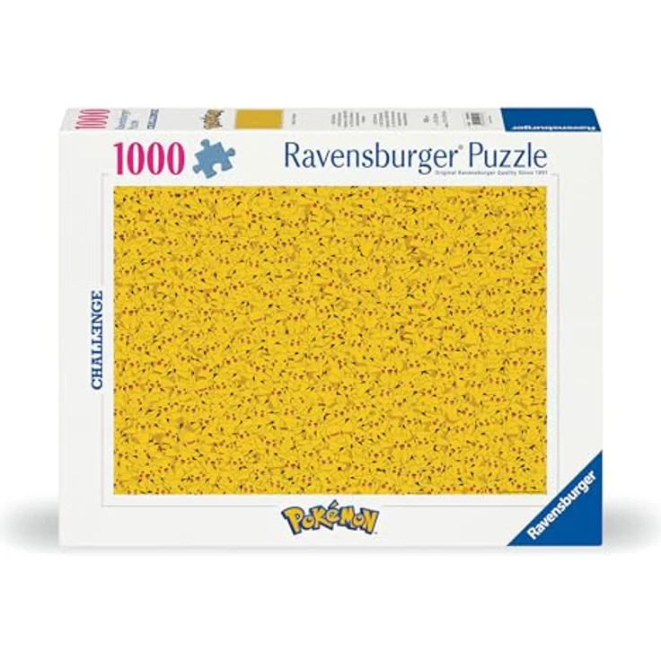 Ravensburger Puzzle 12000829 - Pikachu Challenge - 1000 Teile Puzzle für Erwachsene und Kinder ab 14 Jahren, Pokémon Puzzle, Pokémon Geschenke - Qualitäts-Puzzle mit handgefertigten Stanzmessern und reflexfreiem Puzzlebild – Bild 2