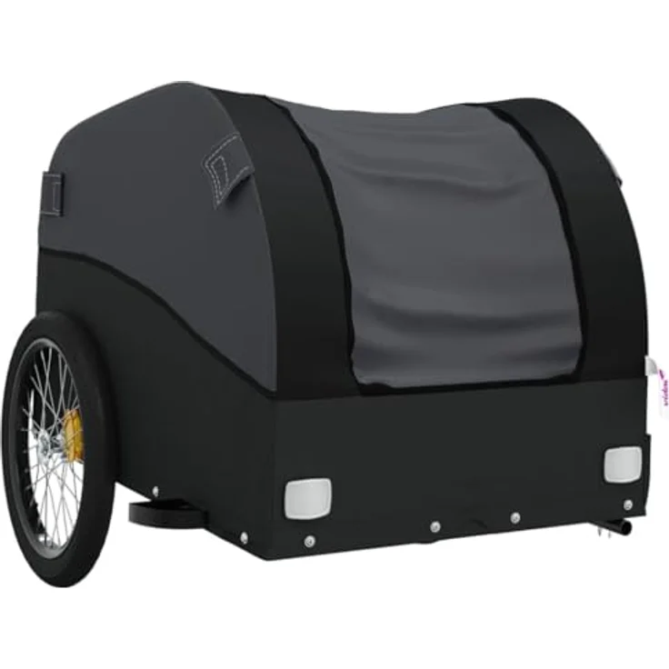 vidaXL Fahrradlastenanhänger Schwarz 30 kg Eisen, Robustes Material und Cleveres Design – Bild 7