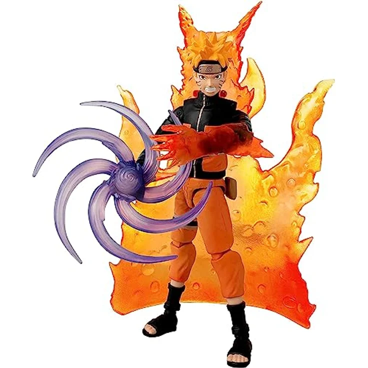 Bandai Anime Heroes Beyond Naruto Shippuden, Gelenkige 17 cm Naruto Uzumaki Figur in Kyubi-Transformation, Spielzeug für Kinder ab 4 Jahren, 37711 – Bild 1