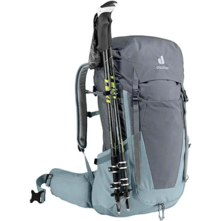 Deuter Futura Wanderrucksack, Aircomfort System, Active Comfort Fit, große Frontöffnung, grau – Bild 5