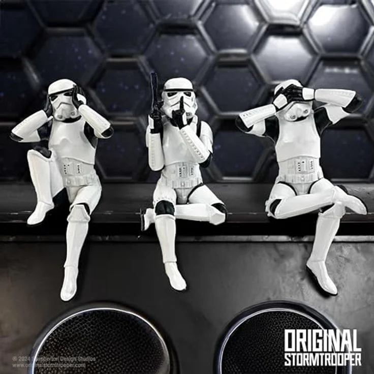 Nemesis Now Stormtrooper Figuren Three Wise Sitting Stormtroopers, 11 cm handbemalte Sammelfigur aus Resin – Bild 7
