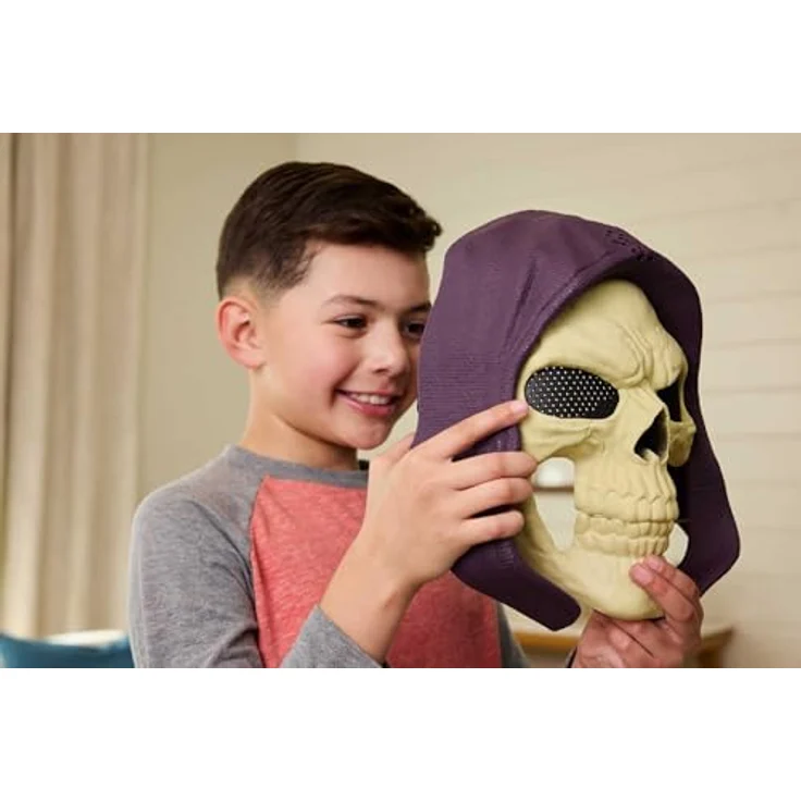 Mattel GmbH Verkleidungsmaske Masters of the Universe Skeletor, mit 6 Sprüchen und leuchtenden Augen, für Kinder ab 6 Jahren – Bild 3