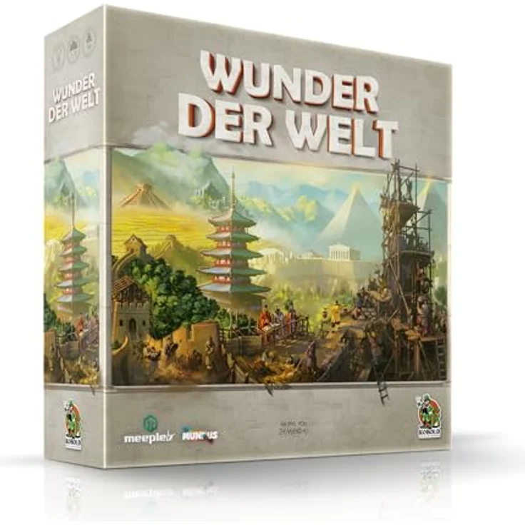 Kobold Spieleverlag Wunder der Welt, Familienspiel Brettspiel für 1–5 Spieler ab 14 Jahren, Legespiel mit Holz-Weltwundern, Stadtbau mit Taktik & Strategie, 30–60 Min. Spielzeit, Deutsch – Bild 1