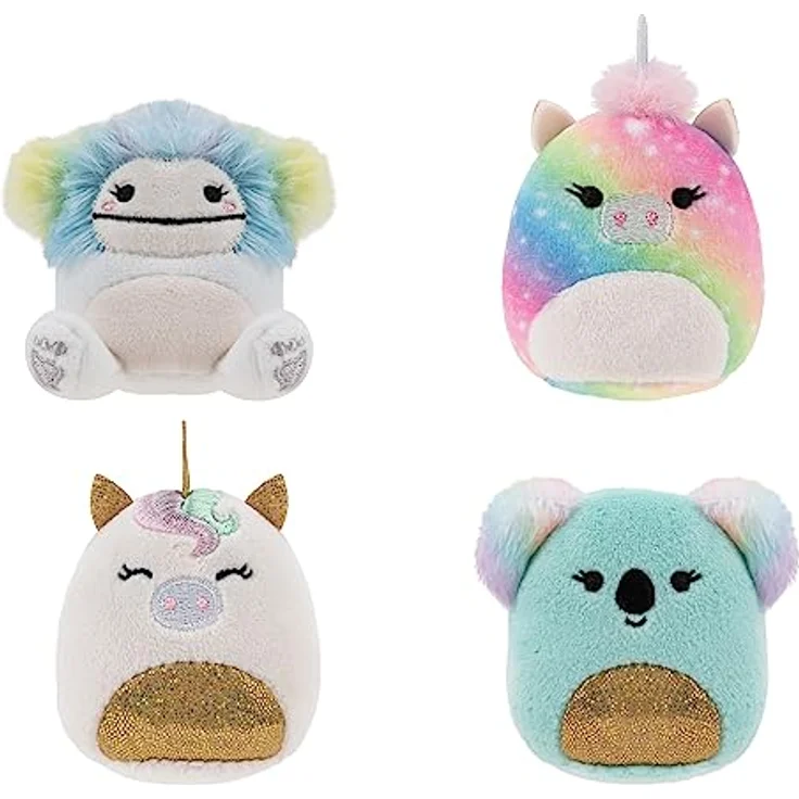 Squishville SQM0468-4er Pack Jubel Squad, superweiche Mini-Squishmallows, 5cm Plüschfiguren – Bild 2