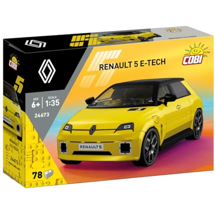 COBI Renault 5 e-tech, Modellfahrzeug in Gelb, Bausteine made in EU – Bild 5