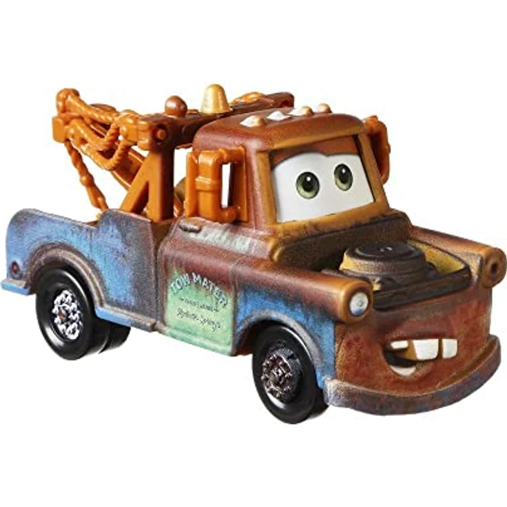 Disney Cars Spielzeug-Rennwagen Mater Road Trip HHT96 1:55 Autos Mattel Fahrzeuge, Hook On the Road-Version, Metall, ab 3 Jahren – Bild 3