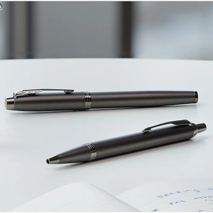 Parker Pen IM Monochrome, Kugelschreiber mit vollmetallischem Körper, schwarz und bronze – Bild 3
