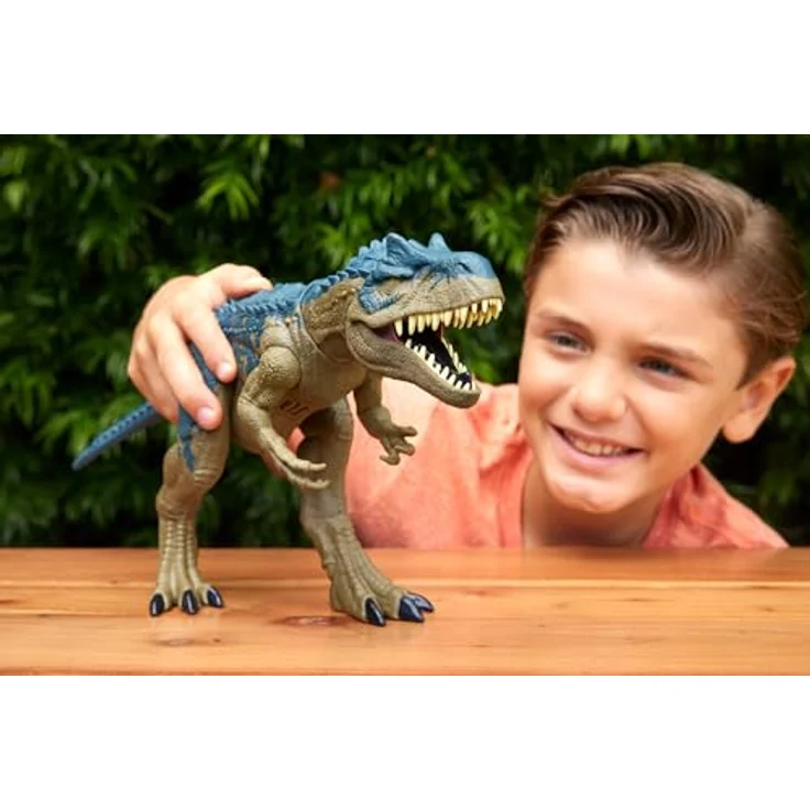 Mattel Jurassic World Allosaurus-Dinosaurier mit HRX50-Funktion, ca. 43 cm, lebensechte Bewegung und AR-Erlebnis – Bild 2