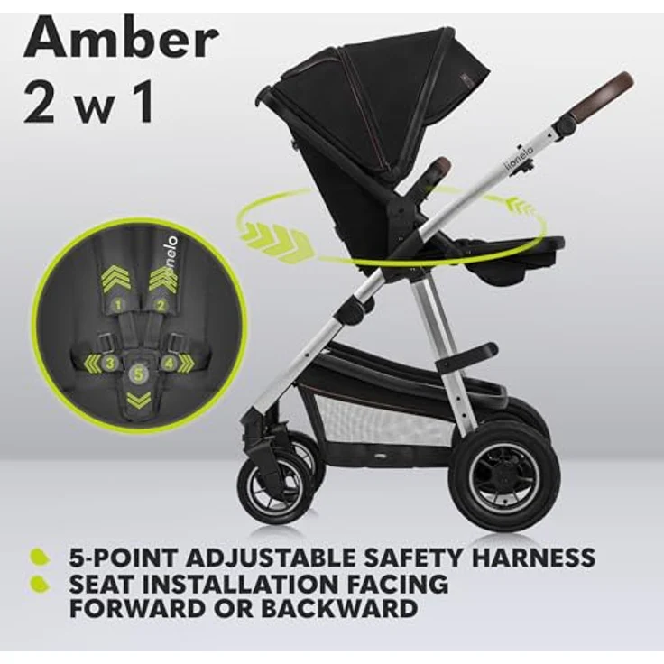 Lionelo AMBER 2IN1 Kinderwagen, vielseitig einsetzbar und hochwertig verarbeitet – Bild 3