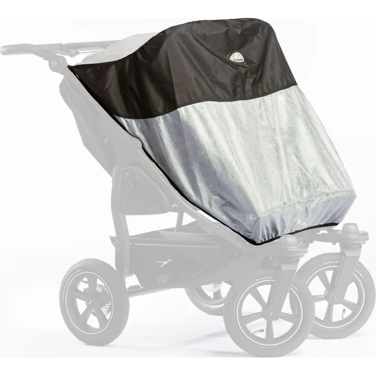 TFK UV-Sonnenschutz für zwei Duo 2 Sportsitze, Kinderwagen Sonnenschutz reflektiert 60% aller UVA- & UVB Strahlen