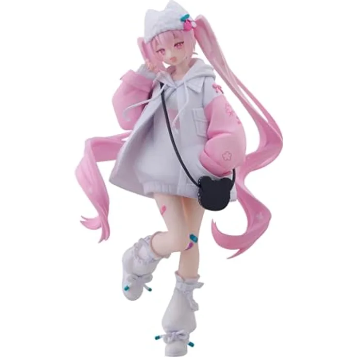 FuRyu Hatsune Miku Tenitol PVC-Statue Sakura Miku im Cool-Style [petit], 19 cm, detailreiche Sammelfigur mit frühlingshaftem Kirschblüten-Motiv