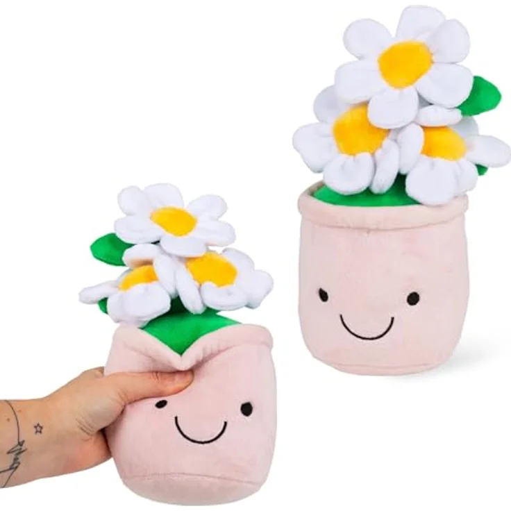 Tobar Kawaii Gänseblümchen Animigos Funky Friends Kuscheltier, flauschiger Deko-Begleiter für Blumenliebhaber – Bild 3