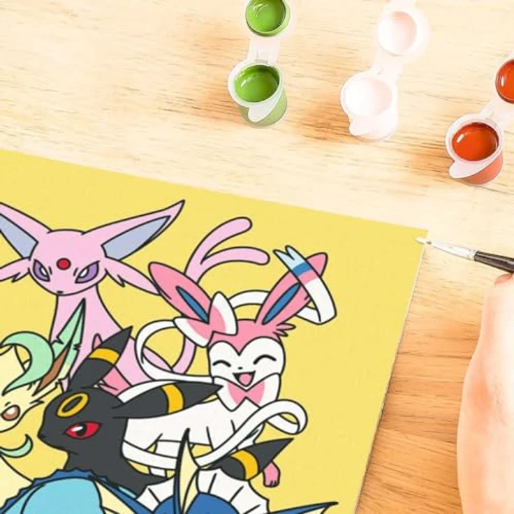 Ravensburger CreArt Malen nach Zahlen, Pokémon - Eevee Evolutions, für Erwachsene, inklusive Acrylfarben, Made in Europe – Bild 7