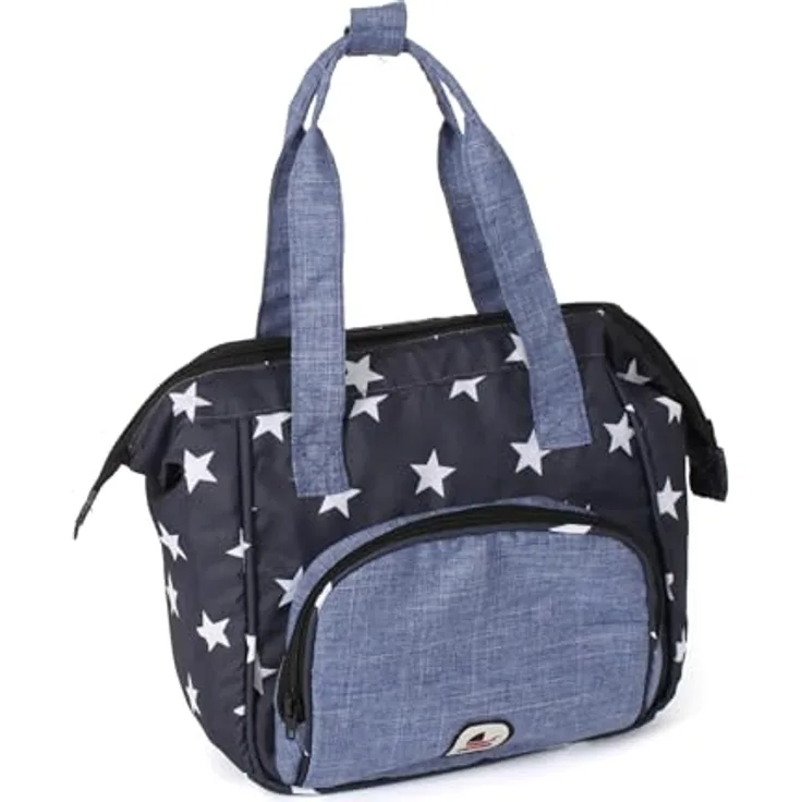 Bayer Chic 2000 - Puppen-Wickeltasche, Puppenzubehör mit viel Stauraum, Sternchen, Navy
