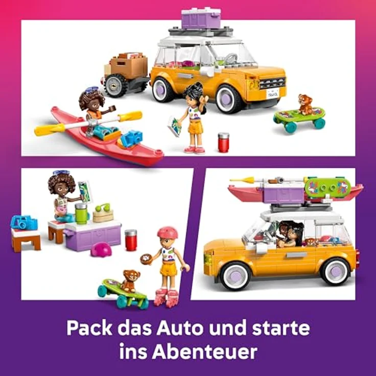 LEGO Friends 42659 Abenteuertrip mit Freunden, Bausatz mit 2 Minifiguren, Spielzeug Auto und Zubehör, Mehrfarbig – Bild 3