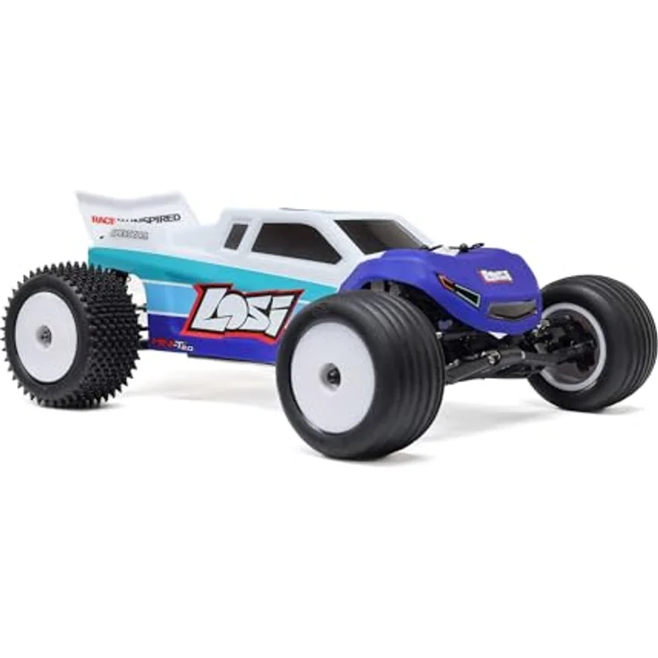LOSI 1/18 Mini-T 2.0 V2 2WD Stadium Truck Brushless RTR, Blue - Race-inspired, Brushless Antriebssystem, Smart G2 LiPo Akku – Bild 5