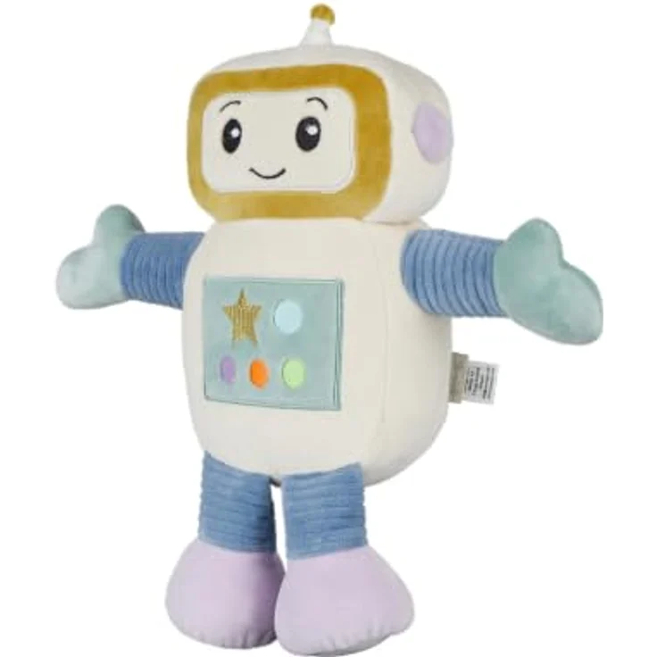 Sterntaler Kuscheltier L ROBOTER Robbie, kunterbunt mit "glow in the dark" Stickerei, 30 cm, ab Geburt geeignet – Bild 1