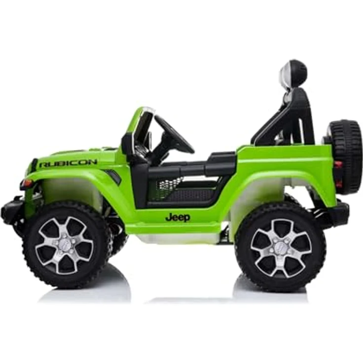 Beneo RIRICAR Elektroauto für Kinder 12V Jeep Wrangler, Grün, 2-Sitzer mit 2,4-GHz-Fernbedienung, Bluetooth-Radio, Lithium-Akku, EVA-Räder, geeignet für Kinder von 3-8 Jahren – Bild 9
