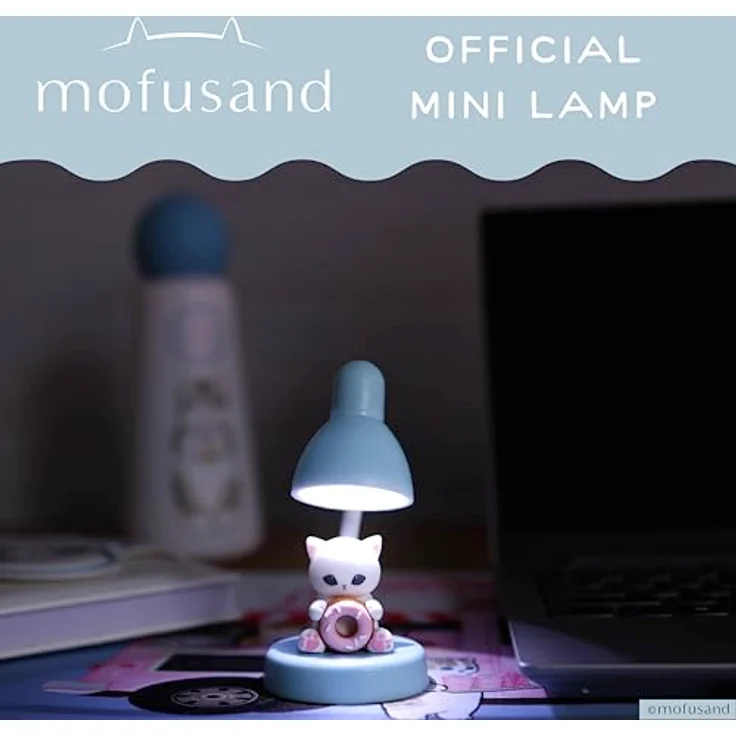 BlueSkyStudios Mofusand Minilampe USB, LED Tischlampe mit Katzfigur und Donut, mehrfarbig – Bild 2