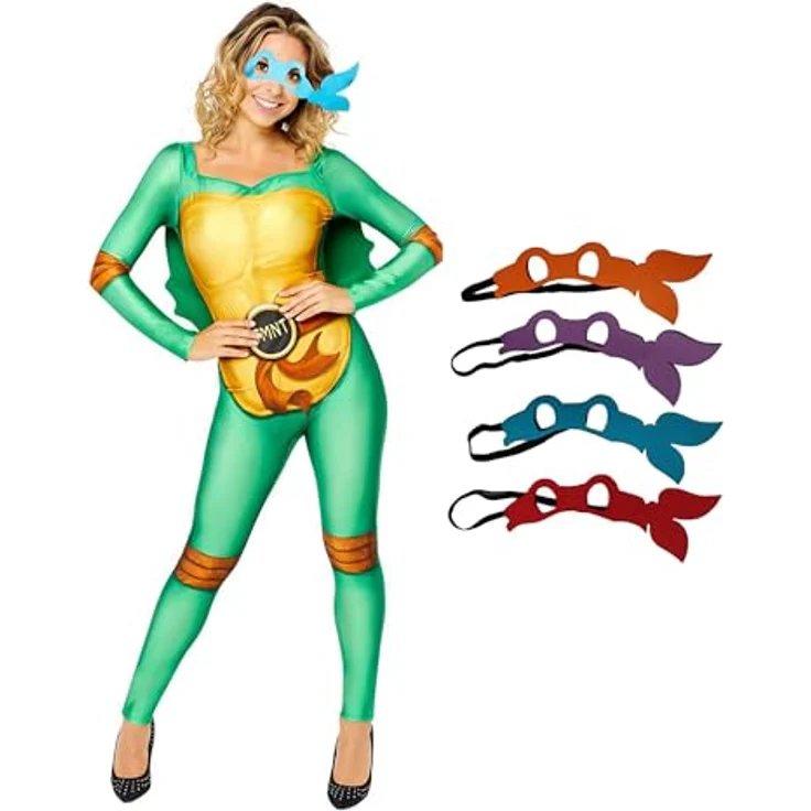 Amscan Erwachsenenkostüm Teenage Mutant Ninja Turtles, Damengröße XL (46, 48), Kostüm für Geburtstagsfeiern – Bild 1