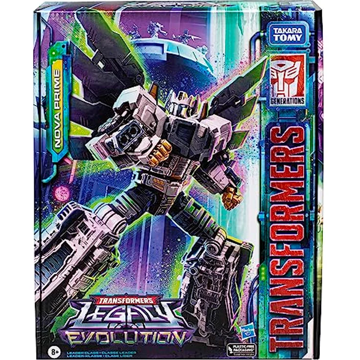 Hasbro Transformers Legacy Evolution Nova Prime, 17,5 cm große Action-Figur mit 2 Modi, Truck-Anhänger und 3 kombinierbaren Blastern, für Jungen und Mädchen ab 8 Jahren – Bild 3