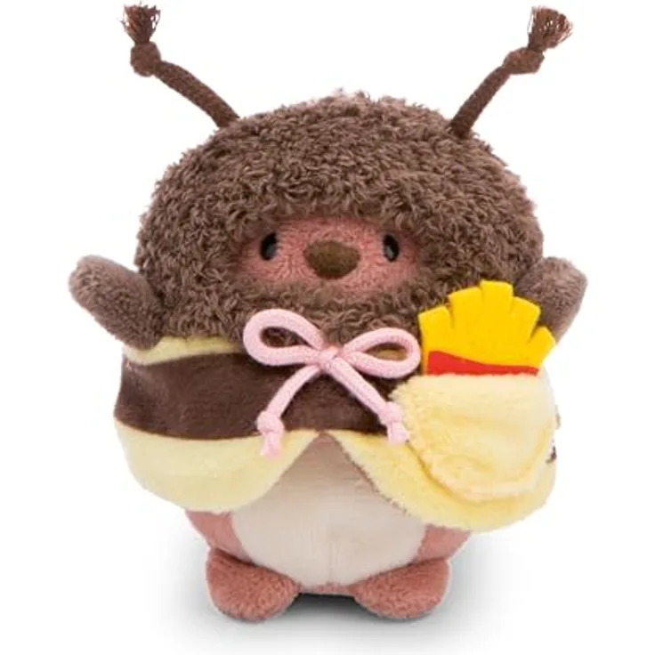 NICI MYMOCHI Kuscheltier Set Bär Nomo 8 cm mit Bienenkostüm und Pommes, in Geschenkbox, flauschig, ideal zum Kuscheln und Spielen - 61142