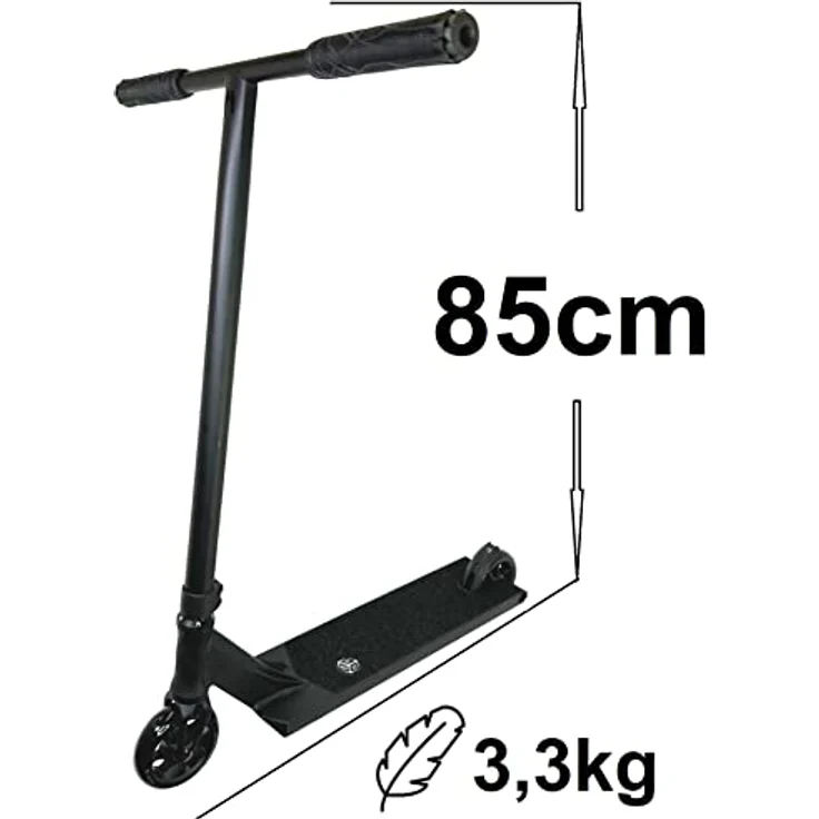 F26 Ethic DTC Pandora Stunt-Scooter, Leichtgewichtiger Freestyle Roller für Kinder, 85cm, Schwarz – Bild 2