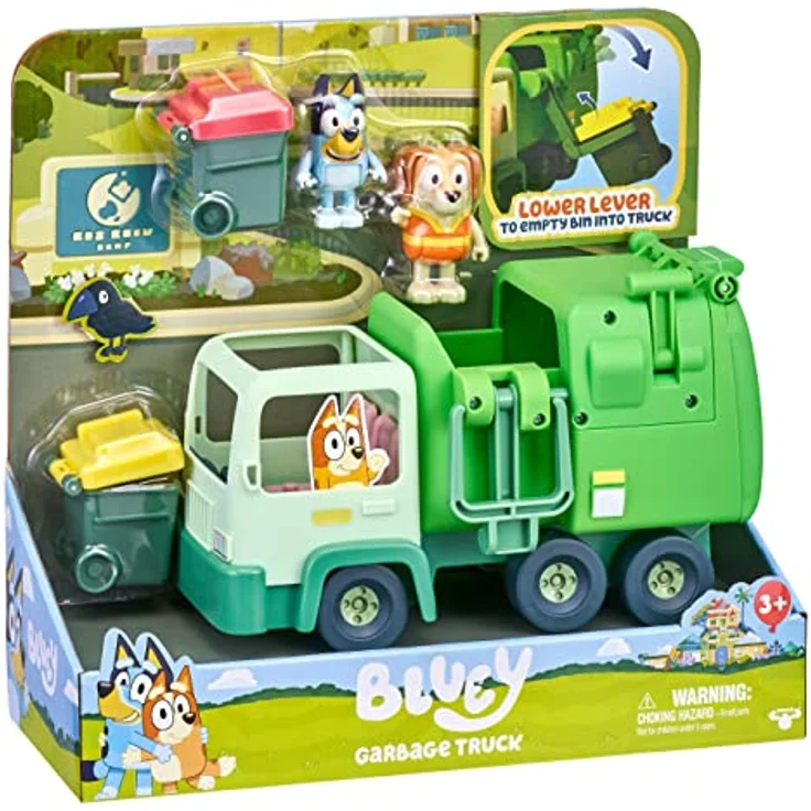 Blueys Müllwagen-Spielset mit beweglichen Figuren (6,3 cm) – Bild 2