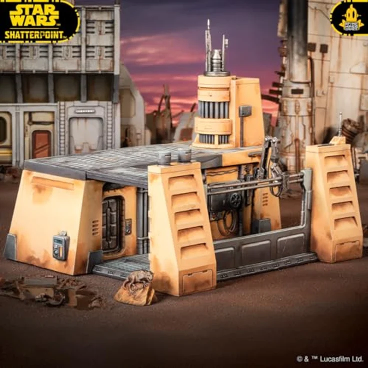 Atomic Mass Games SWP18 Spiel, Black - Geländeset für Star Wars: Shatterpoint, perfekte Ergänzung mit Wartungshangar und Wompratte – Bild 4