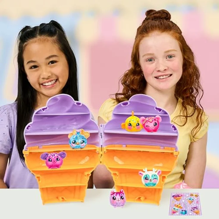 Moose Cookeez Makery Yum Yumz Multi-Pack S2, Sammelbox mit 6 exklusiven Plüschfiguren in Eiskugel-Form – Bild 2