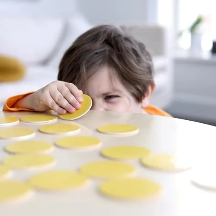 Pippi Langstrumpf Memo-Spiel, Holzspiel mit 38 runden Spielsteinen und Pippi-Motiven, ab 3 Jahren – Bild 6