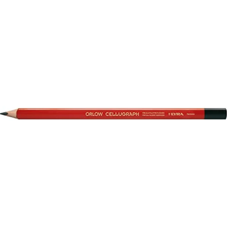 LYRA Allesschreiber Bleistift, 12 Stück, rot, 24 cm, universell einsetzbar für glatte Oberflächen – Bild 2