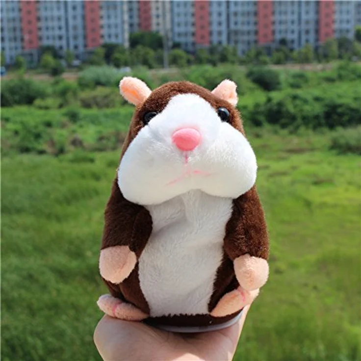 RETOO Sprechende Hamster Wiederholt Talking Plüschtier Elektronische, Lustige Kinder Stofftiere,Record Spielzeug Interaktives für Baby Kinder Kids, Early Learning, Geburtstagsgeschenk – Bild 8