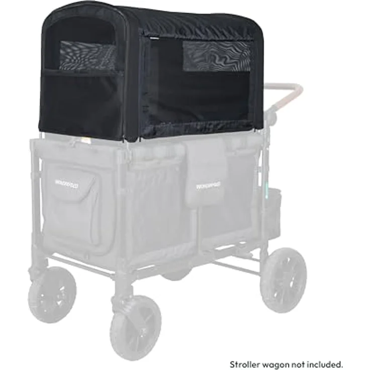 WONDERFOLD W2 Elite/Luxe Flex-Verdeck, anpassbares Dach mit abnehmbaren Seiten und UV-Schutz für Kinderwagen – Bild 3