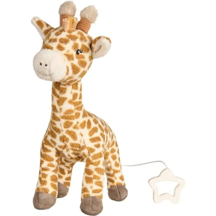 Sterntaler Spieluhr M GIRAFFE Kaya, Waschbare Einschlafhilfe mit Brahm's Wiegelied und Sternengriff aus weichem Flausch