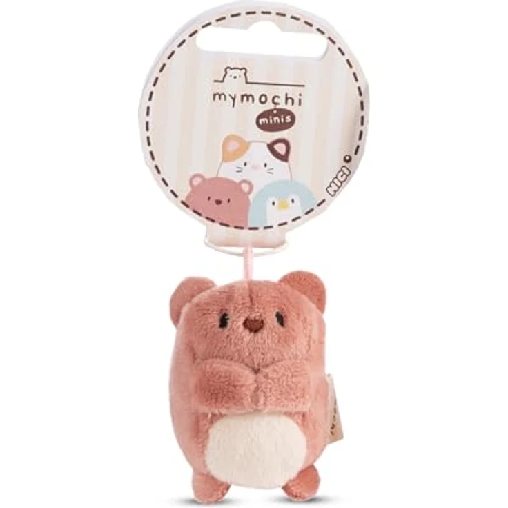 NICI Kuscheltier Bär Nomo 5cm braun - Stofftier aus weichem Plüsch, zum Anhängen, für Kinder & Erwachsene - Geschenkidee – Bild 4