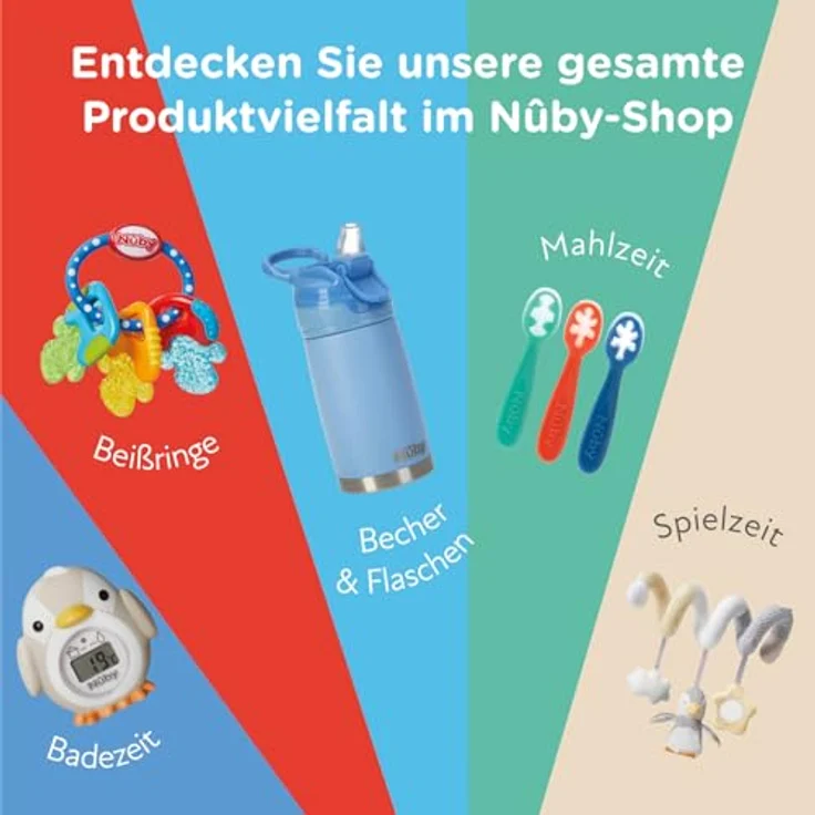 Nuby Dr. Talbot's - Baby-Badewanne mit Rückenlehne aus weiches Schaumstoff - Badewanne für Babys mit rutschfeste Griffe - 0-12 Monate – Bild 14