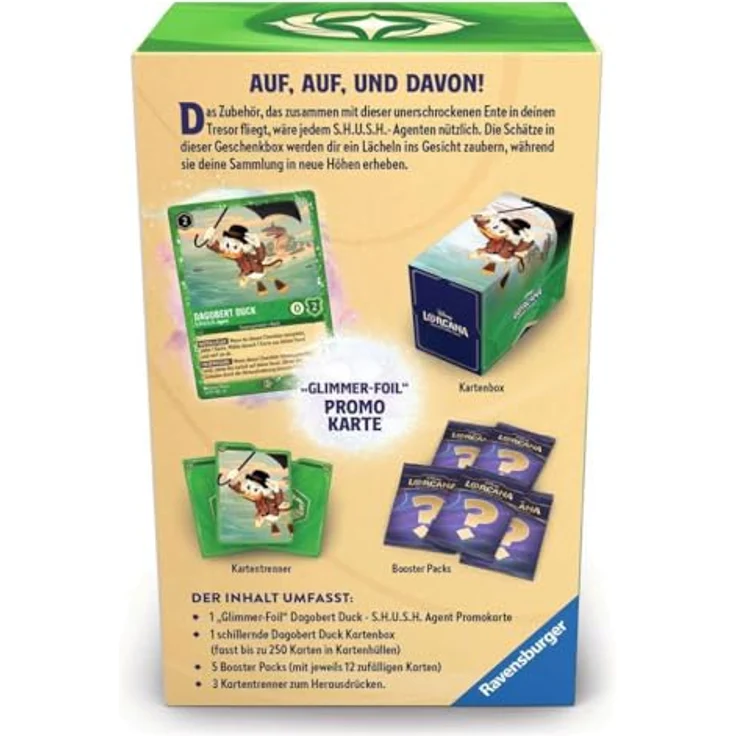 Ravensburger Disney Lorcana TCG: Geschenkbox Dagobert Duck mit Booster Packs und exklusiven Spielinhalten (Deutsch) – Bild 2