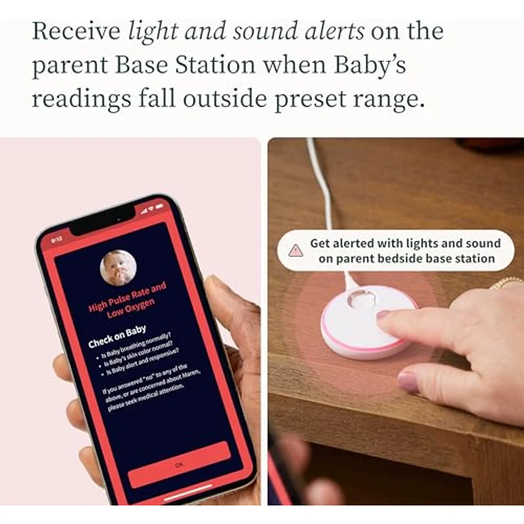 OWLET Dream Sock Pulsoximeter - Medizinisch geprüft, Liveübertragung, Echtzeit-Messwerte, Säuglinge & Babys – Bild 3