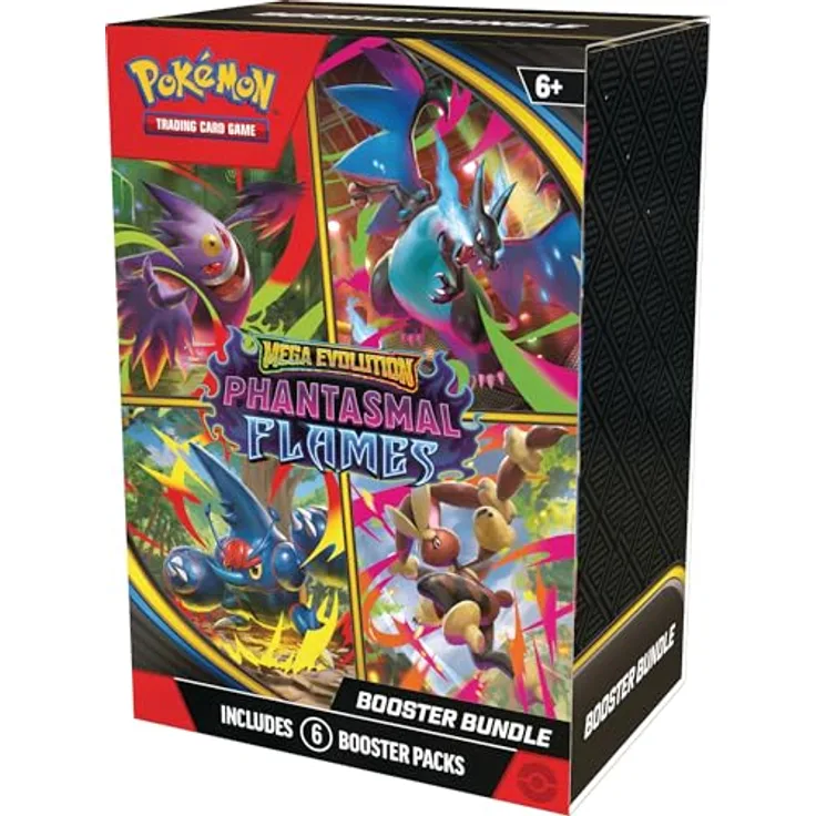 The Pokemon Company Pokemon Phantasmal Flames Booster Bundle, 6 Booster-Packs mit 10 Karten in englischer Sprache, geeignet für Spieler ab 6 Jahren
