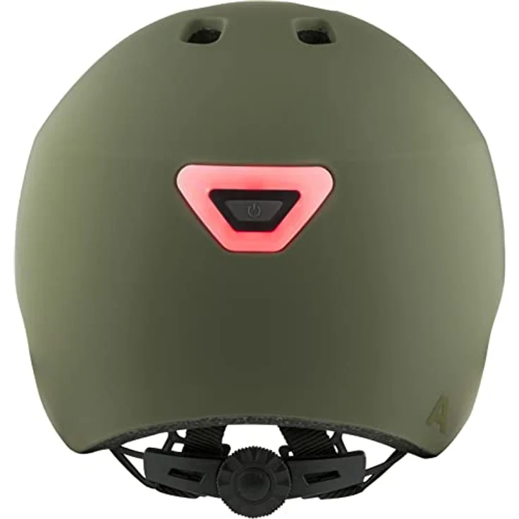 ALPINA BROOKLYN - Urban Fahrradhelm mit LED-Licht, robust und komfortabel, olive matt, 52-57 cm – Bild 4
