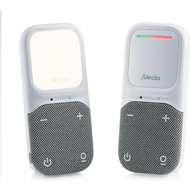 Alecto DBX135 - Modernes Full Eco Audio-Babyphone mit kristallklarer DECT-Klangqualität, langer Standby-Zeit und Nachtlicht - Weiß/Grau – Bild 2