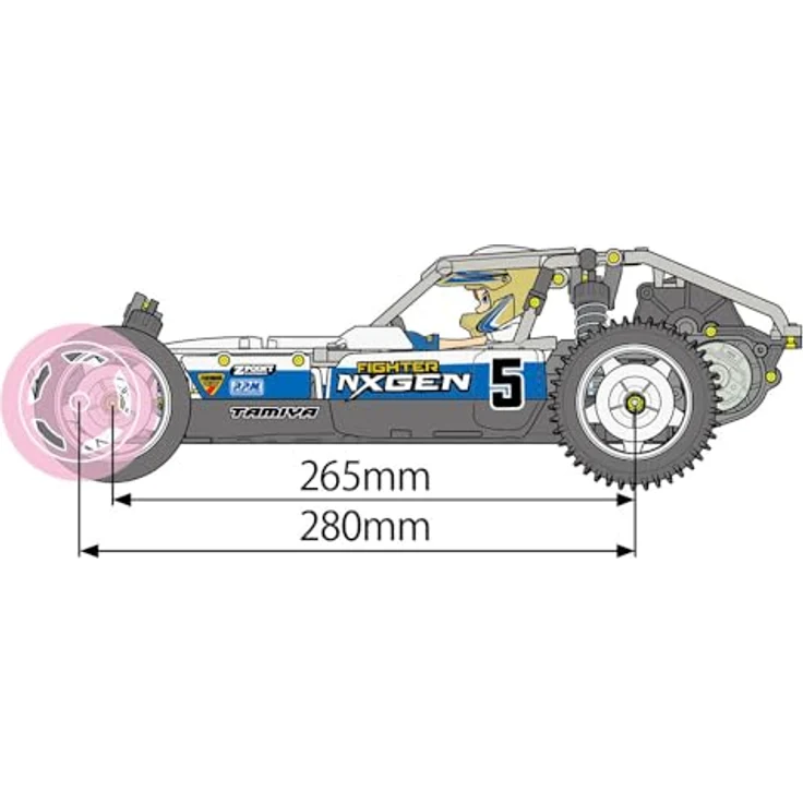 TAMIYA 1:10 RC Fighter NXGEN DT-04, Einsteigerbuggy mit NXGEN Technologie, weiß/2 Farbvarianten – Bild 2