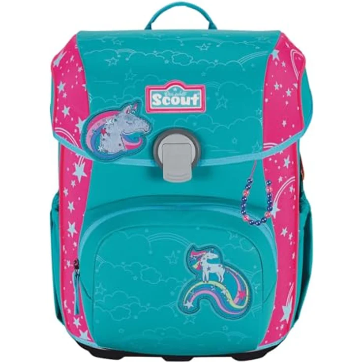 Scout Neo Superflash Extreme Unicorn, ergonomischer Schulranzen mit 21,5 Litern Volumen, abnehmbarem Hüftgurt und reflektierenden Warnflächen – Bild 2