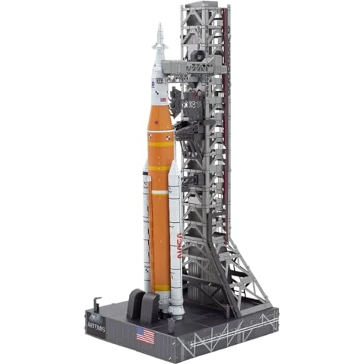 Metal Earth PS2019, 3D Metallbausatz NASA Artemis Mondrakete – lasergeschnitten, 3.5 Metallplatinen, ab 14 Jahre – Bild 1