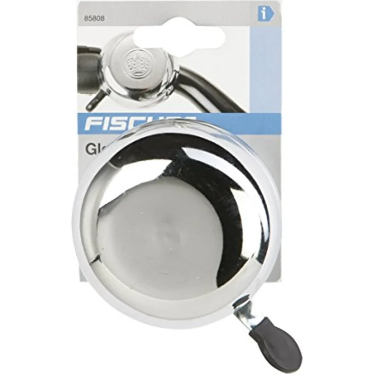 FISCHER Fahrradglocke im Retrolook, Silber/Verchromt – Bild 2
