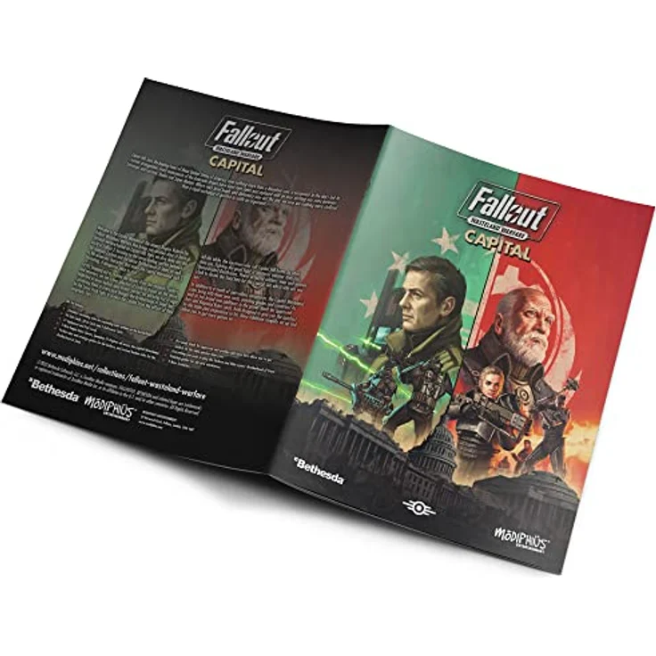 Modiphius Entertainment Fallout Wasteland Warfare: Capital Rules Expansion, Brettspiel mit neuen Enclave-Truppen und 135 zusätzlichen Spielkarten, Englisch – Bild 2