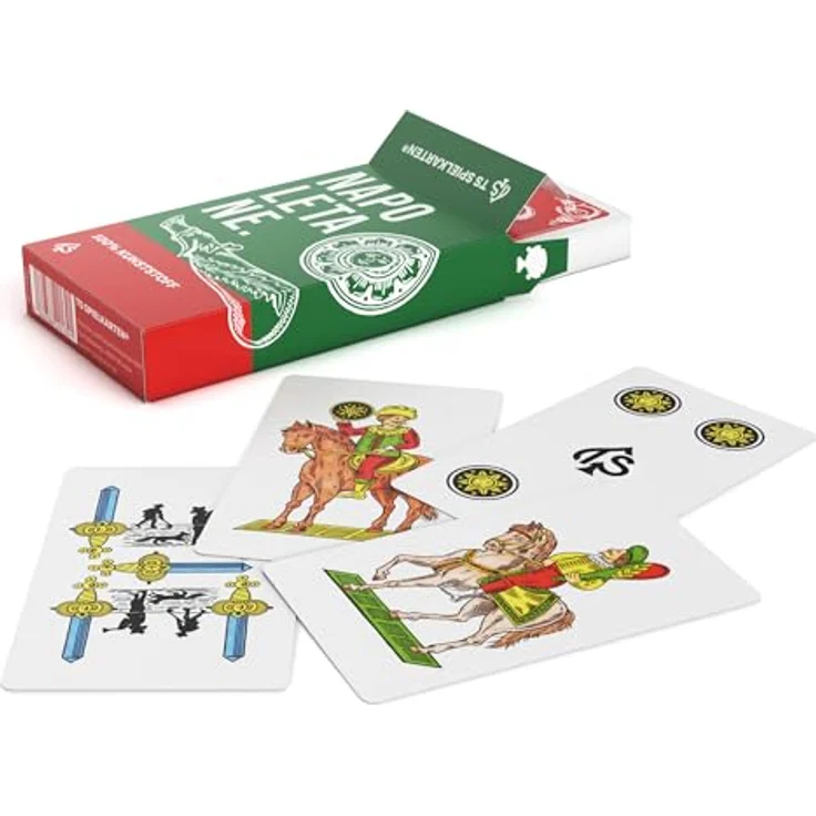 TS Spielkarten Napoletane Spielkarten 100% Kunststoff, wasserfest und handgezeichnet, 40 Karten für Scopa und Briscola, neue Farbqualität – Bild 2
